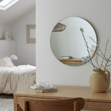 Habitat black frameless round wall mirror 50x50cm (British brand)