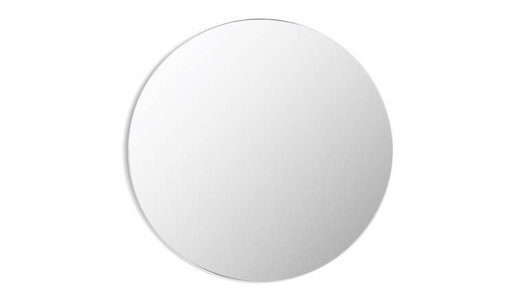 Habitat black frameless round wall mirror 50x50cm (British brand)