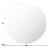 Habitat black frameless round wall mirror 50x50cm (British brand)