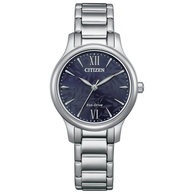Citizen ladies watch silver stainless steel blue dial 30mm (British brand)