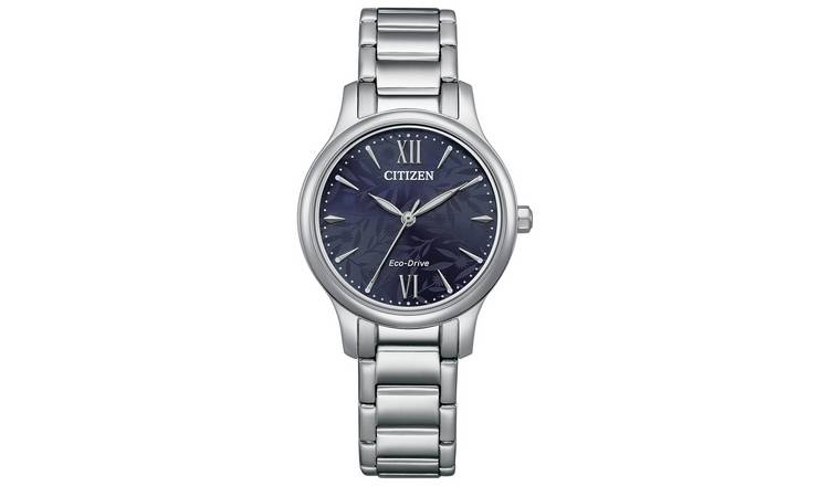 Citizen ladies watch silver stainless steel blue dial 30mm (British brand)