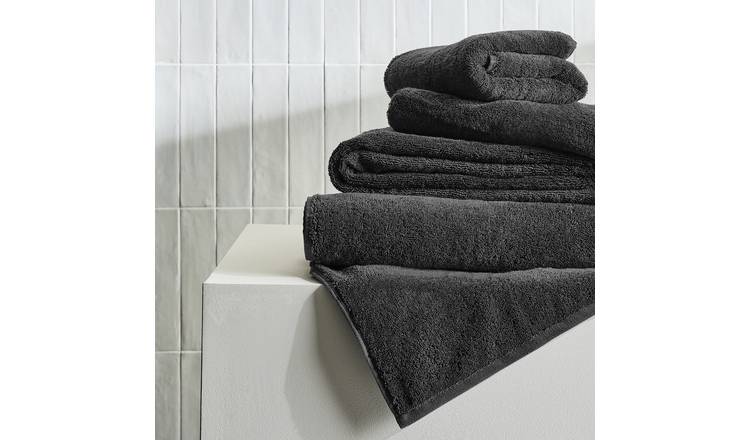Habitat antimicrobial grey 4-piece towel bale - British product