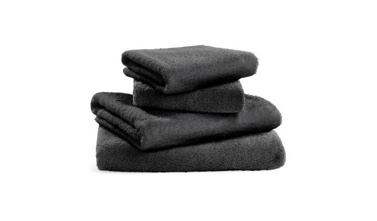 Habitat antimicrobial grey 4-piece towel bale - British product