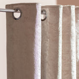 Argos Home Crushed Velvet Eyelet Curtains - Champagne - 229x229cm