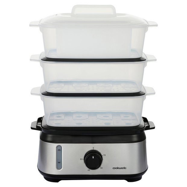 Cookworks 3 tier steamer stainless steel - British product