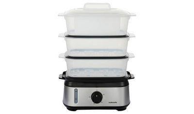 Argos Cookworks FS1400-GS 3 Tier Electric Steamer - Stainless Steel- Buy online at McGrocer
