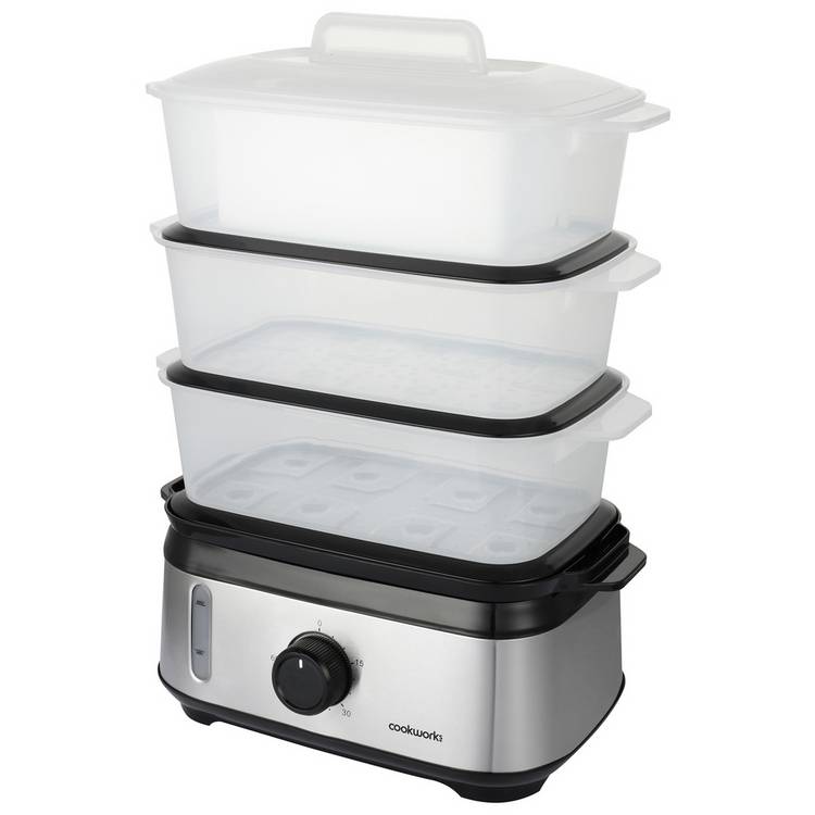 Cookworks 3 tier steamer stainless steel - British product