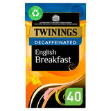 Twinings English Breakfast Decaffeinated 40 Plant-Based Tea Bags GOODS ASDA   