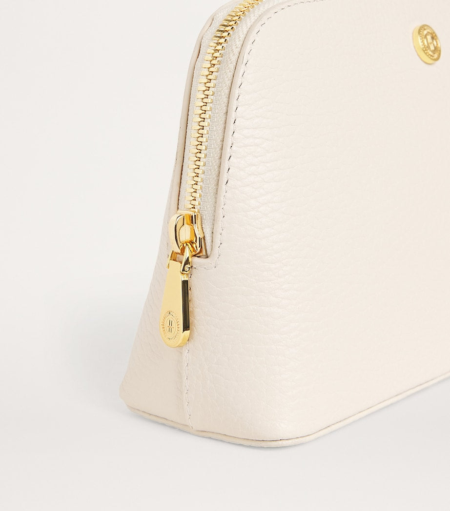 Harrods small pebbled leather cosmetics bag (British brand)
