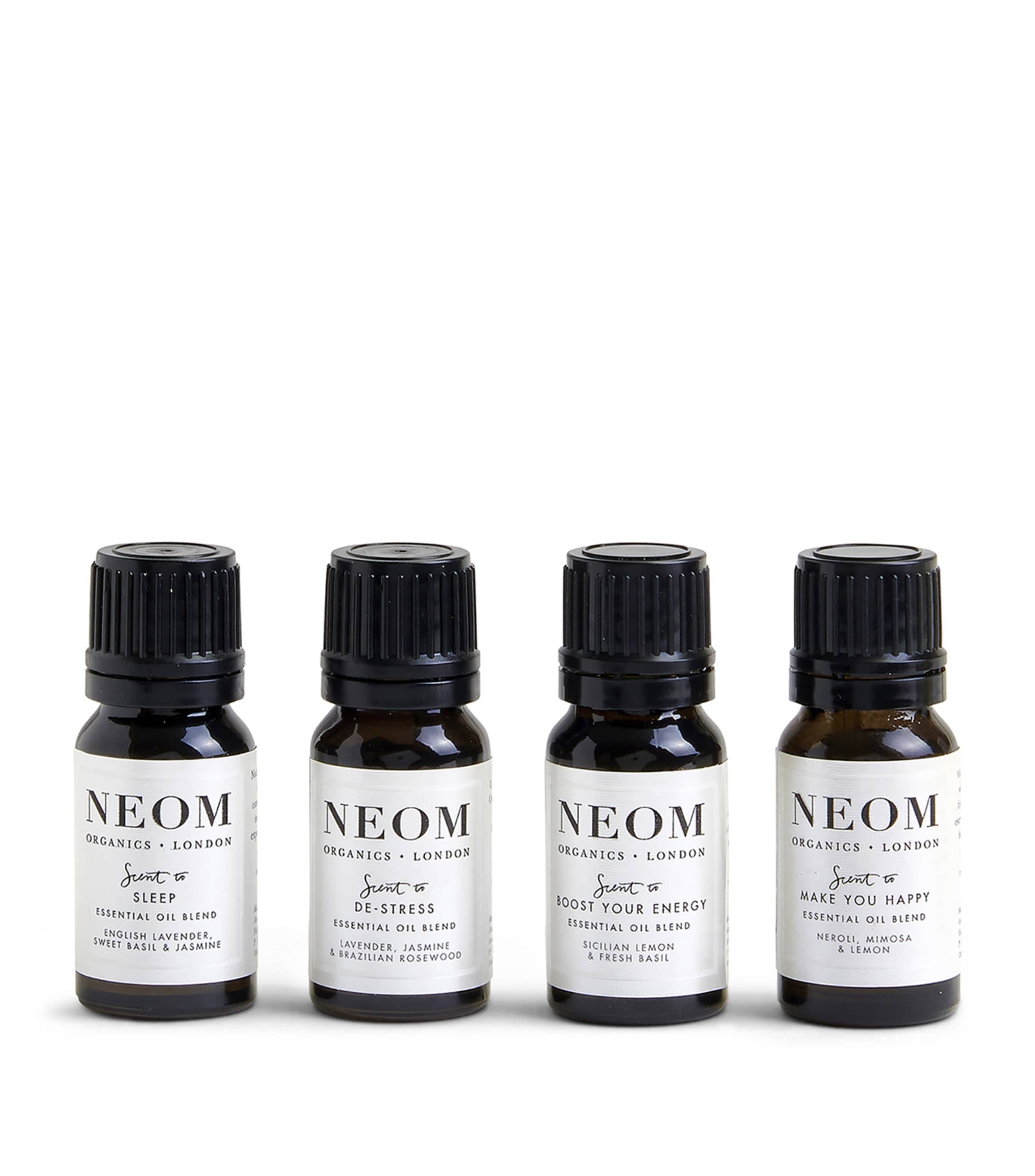 NEOM Wellbeing Essential Oil Blend Set, imported from the UK