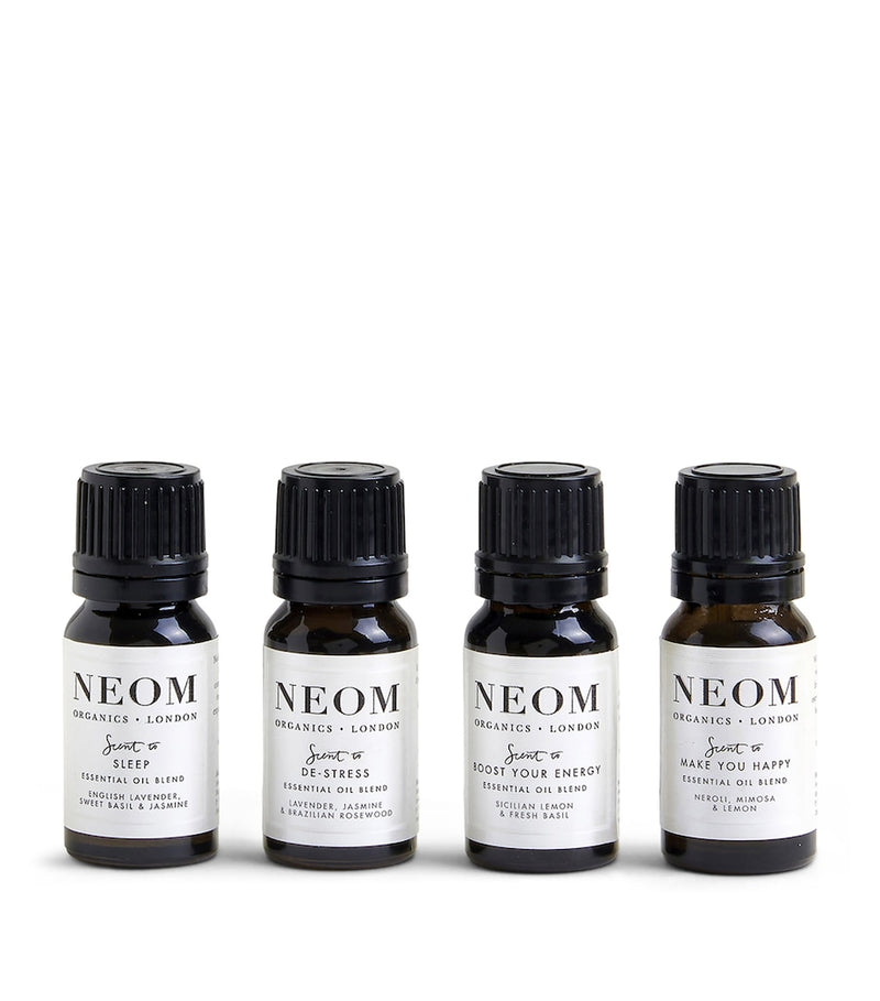 NEOM Wellbeing Essential Oil Blend Set, imported from the UK