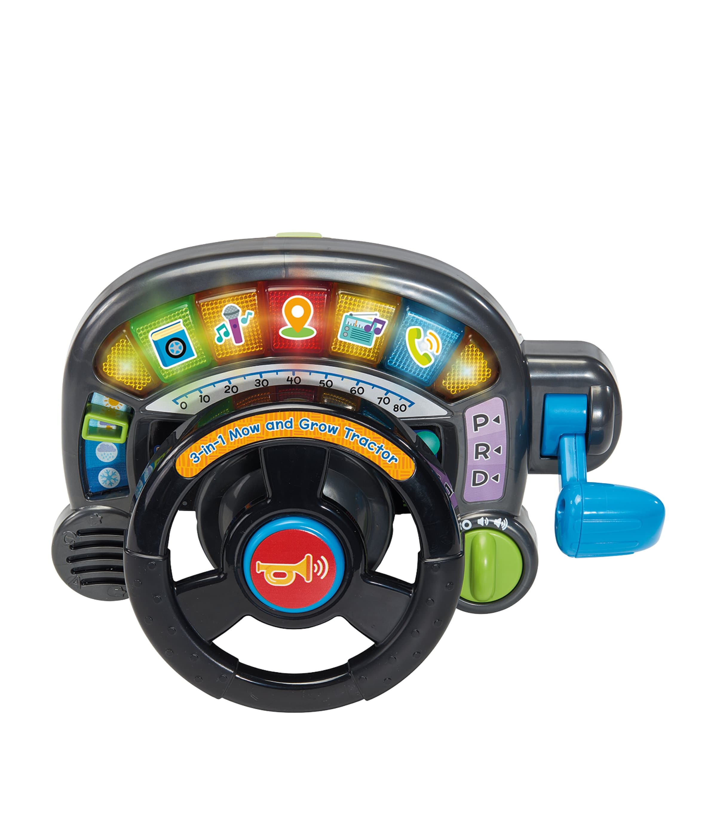 VTech 3-in-1 Mow and Grow tractor toy with sing-along songs for toddlers (British brand)