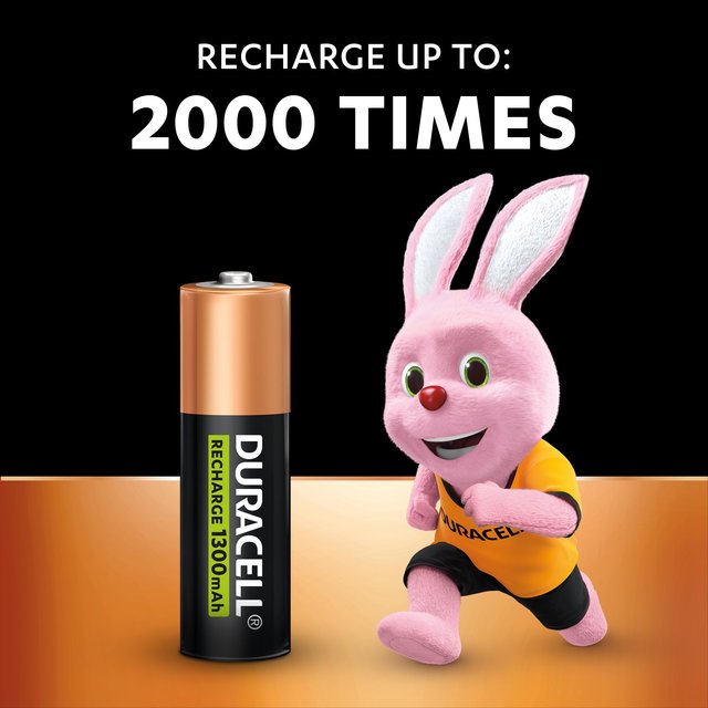 Duracell Recharge Plus AA Rechargeable Batteries   4 per pack