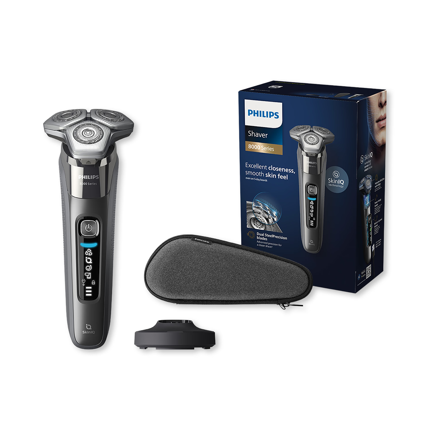 Philips 8000 Series Shaver with hard pouch (British brand)