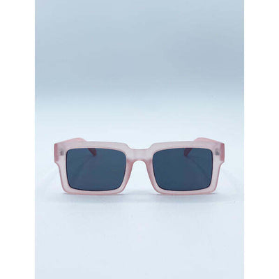 Superdrug SVNX Square Frame Sunglasses Matte Pink with Black Lenses- Buy online at McGrocer