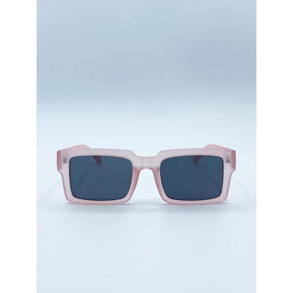 SVNX matte pink sunglasses with black lenses (British brand)