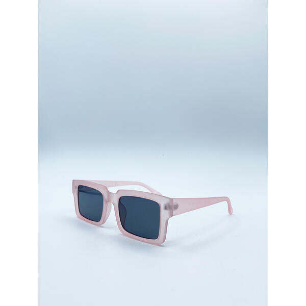 SVNX matte pink sunglasses with black lenses (British brand)