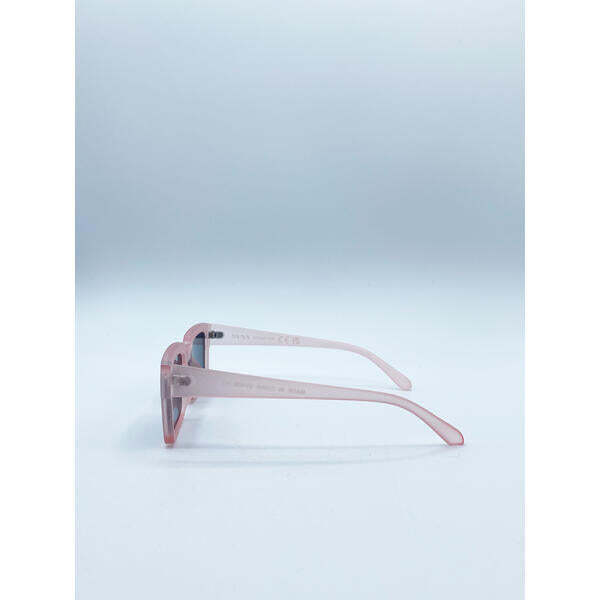 SVNX matte pink sunglasses with black lenses (British brand)
