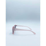SVNX matte pink sunglasses with black lenses (British brand)