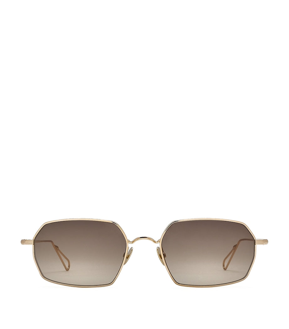 Ahlem Colisee rectangle sunglasses metal frame (British brand)
