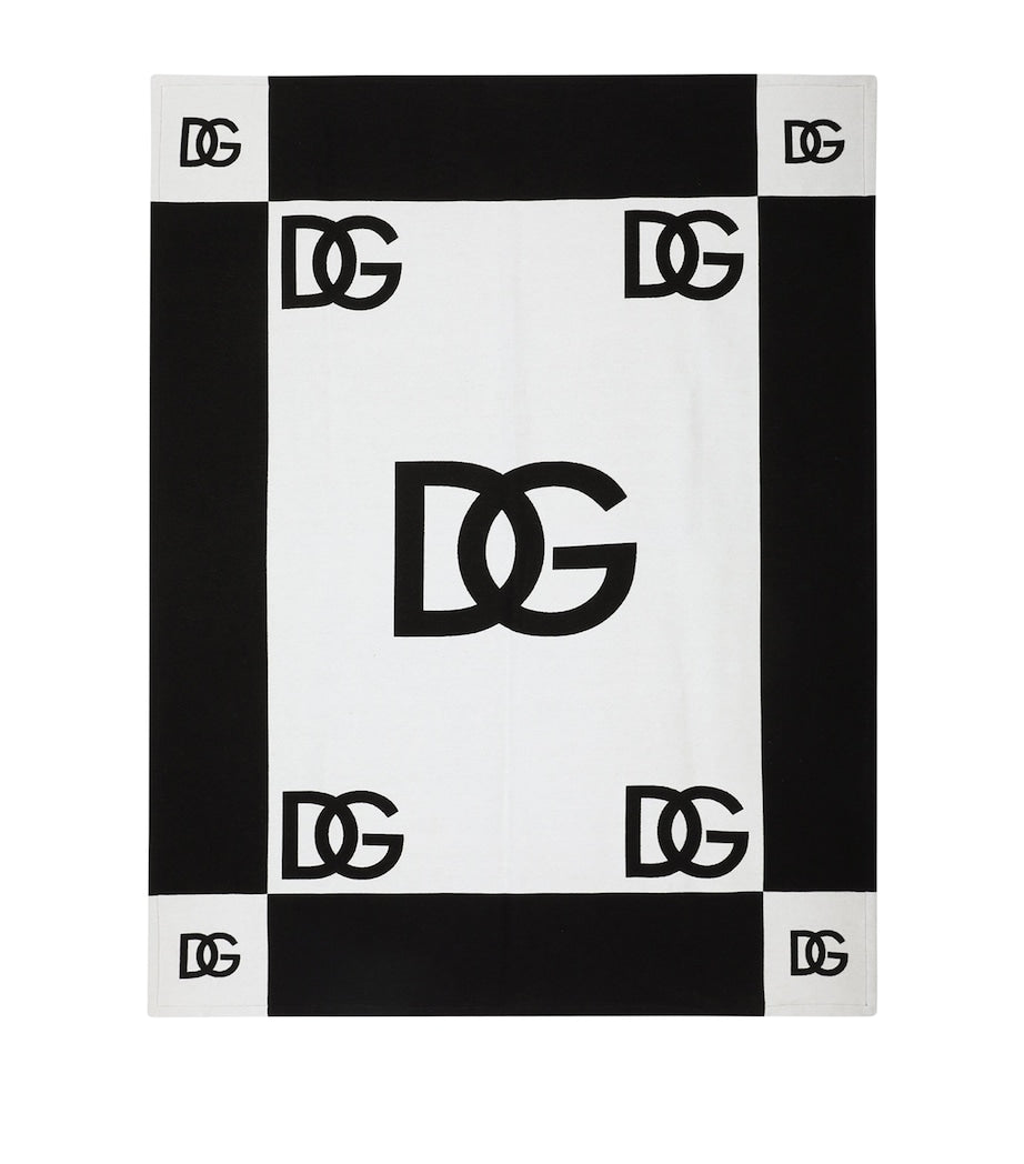 Dolce&Gabbana cotton logo throw 133cm x 173cm - British product