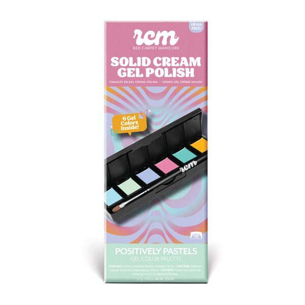 RCM Positively Pastel cream gel nail palette, imported from the UK