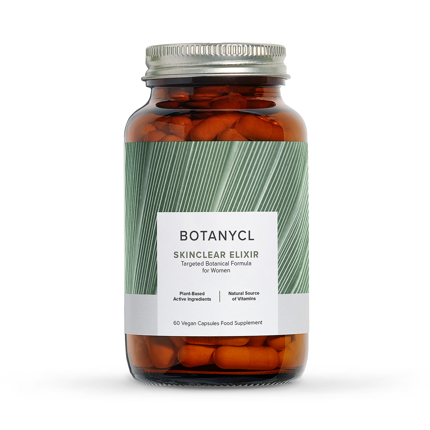 Botanycl SkinClear Elixir Coconut Oil Vegan Capsules 60 (British brand)