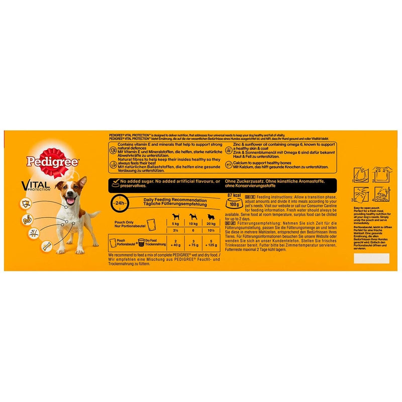Pedigree Variety vådfoder til hunde i pose i sovs, 40 x 100 g, importeret fra Storbritannien