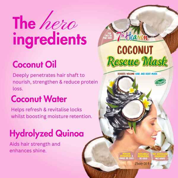 7th Heaven hair mask 3 pack Manuka Honey Coconut Argan Oil, UK version