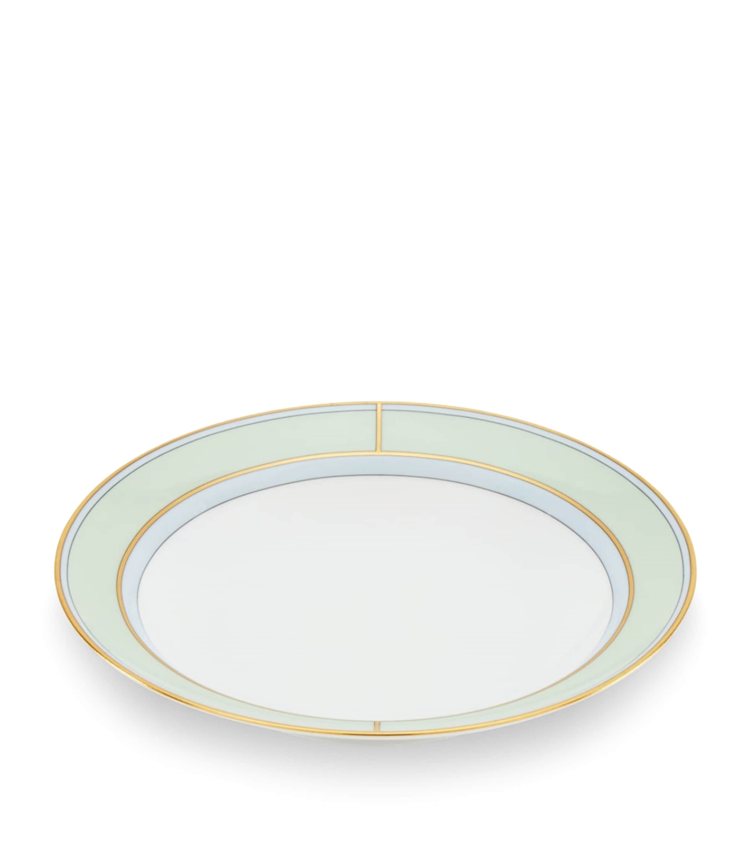 GINORI 1735 green porcelain soup plate 24cm, UK version