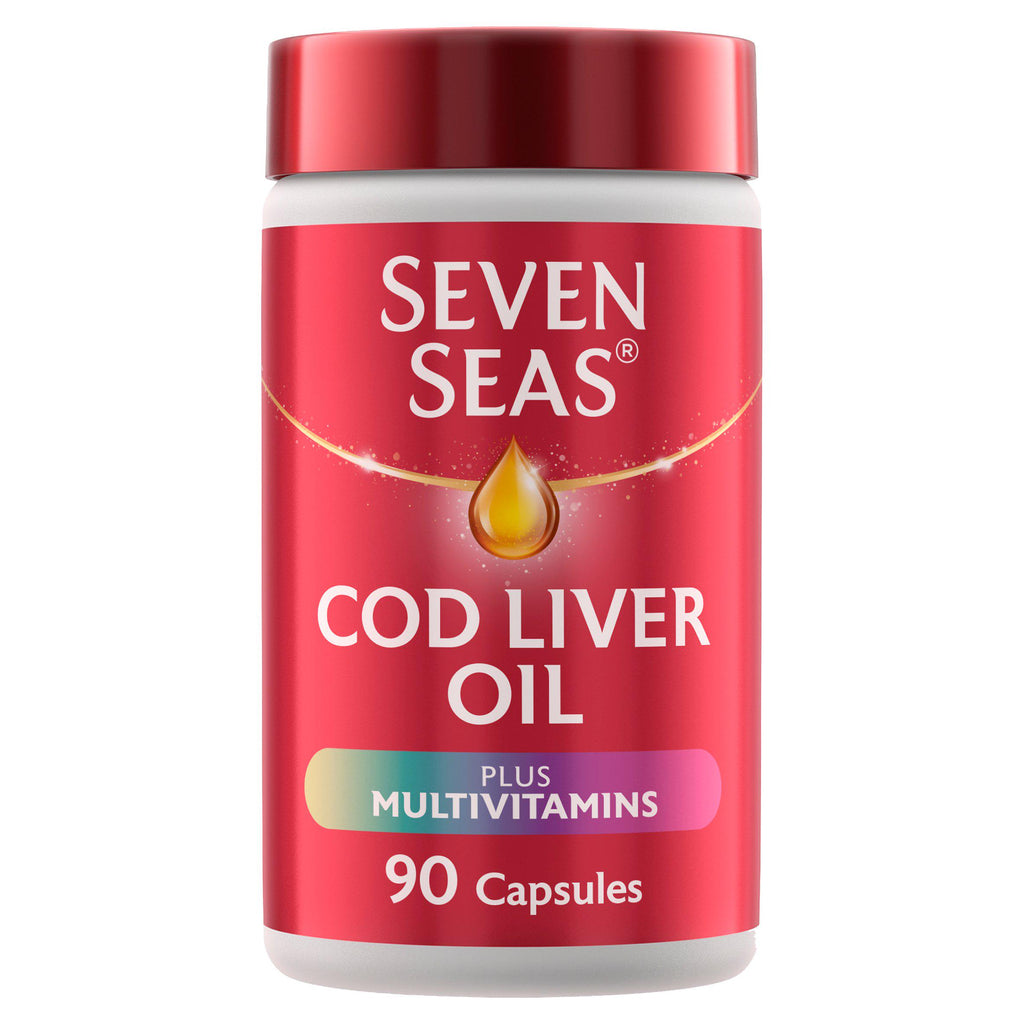 Seven Seas Cod Liver Oil Plus Multivitamins Omega-3 Fish Oil 90 Capsules