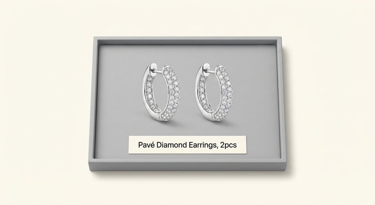 Cartier Juste un Clou earrings white gold diamonds, imported from the UK