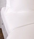 Peter Reed emperor flat sheet with stripe embroidery, 356cm x 292cm, imported from the UK