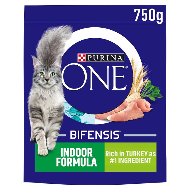 Purina One Indoor Turkey Dry Cat Food   750g