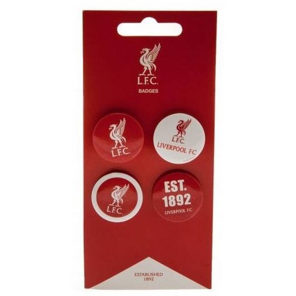 Liverpool FC YNWA badge set pin pack of 4 - British product