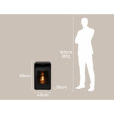 Adam Bellini black bio ethanol stove 3kW - British product