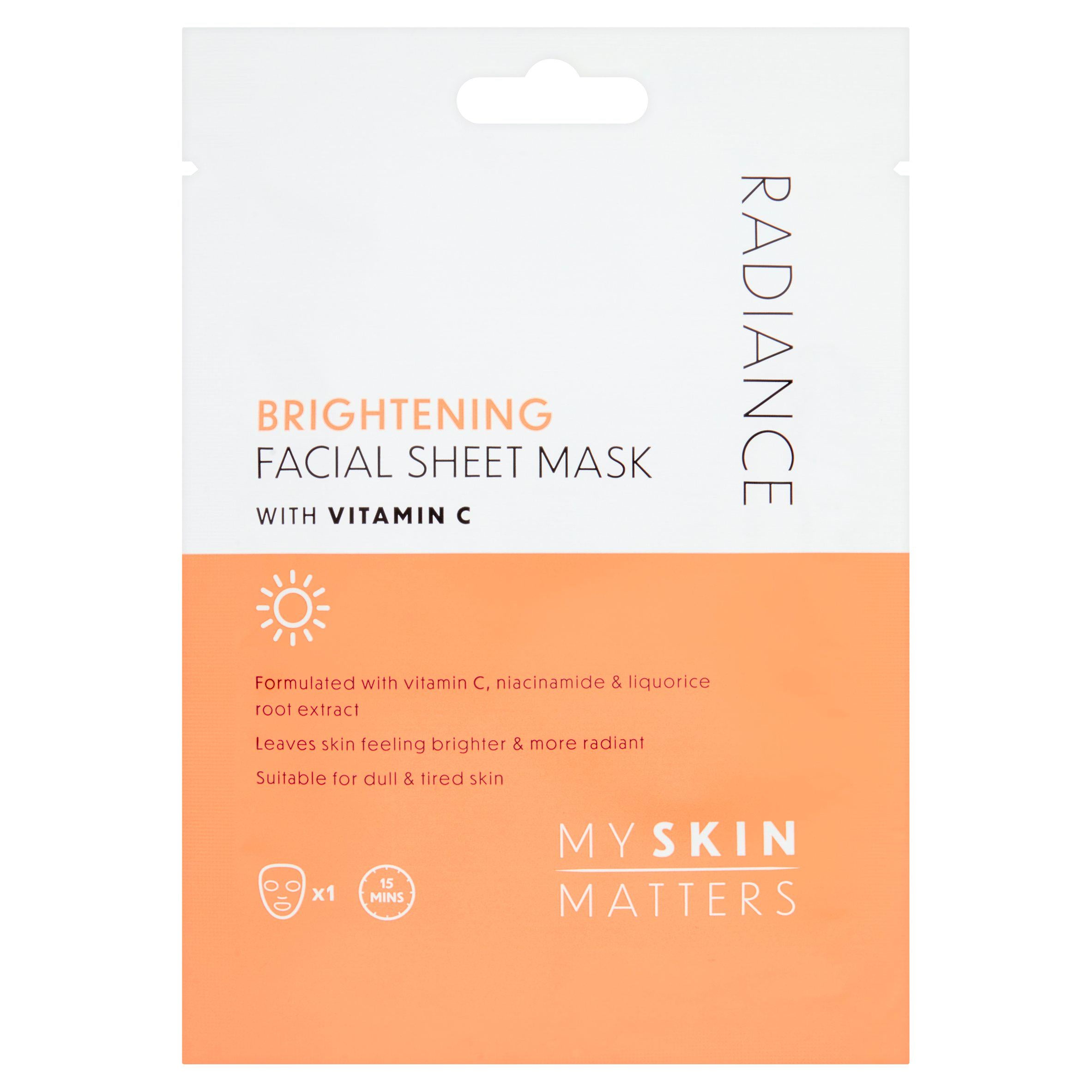 My Skin Matters Brightening Facial Sheet Mask with Vitamin C GOODS Sainsburys   