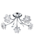 Searchlight chrome Jessamine 5-light semi-flush ceiling light, UK version