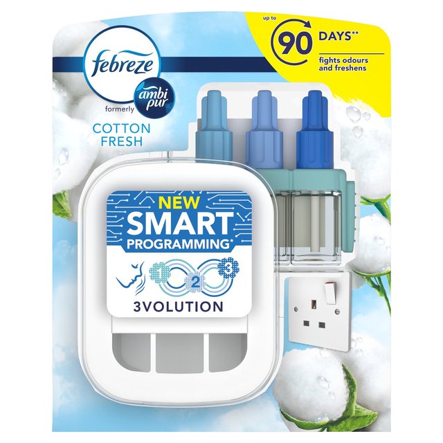 Febreze 3Volution Air Freshener Plug-In Diffuser Cotton   20ml GOODS M&S   