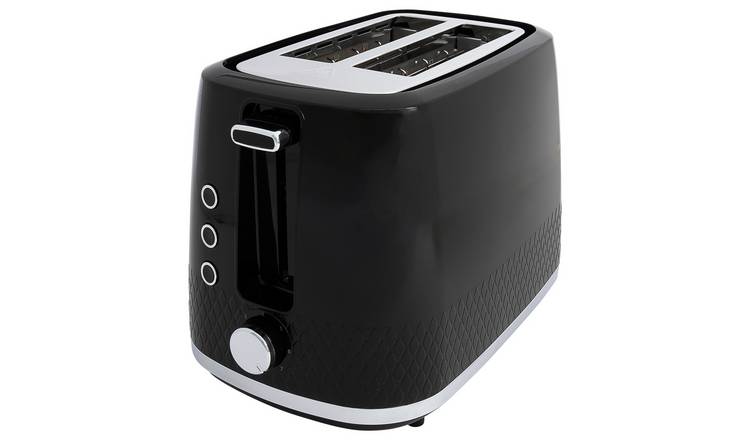 Cookworks Textures Selcey 2 slice toaster black (British brand)
