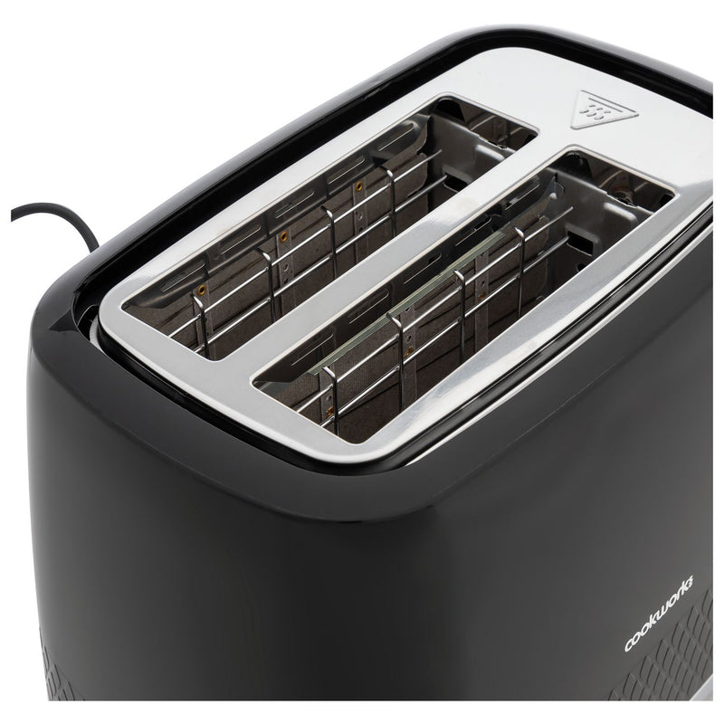 Cookworks Textures Selcey 2 slice toaster black (British brand)