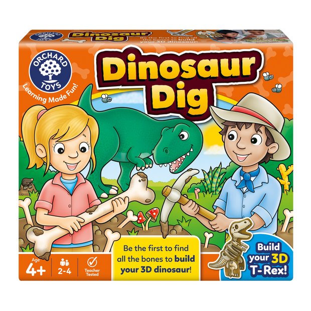 Orchard Toys Dinosaur Dig 3D game for children - British product