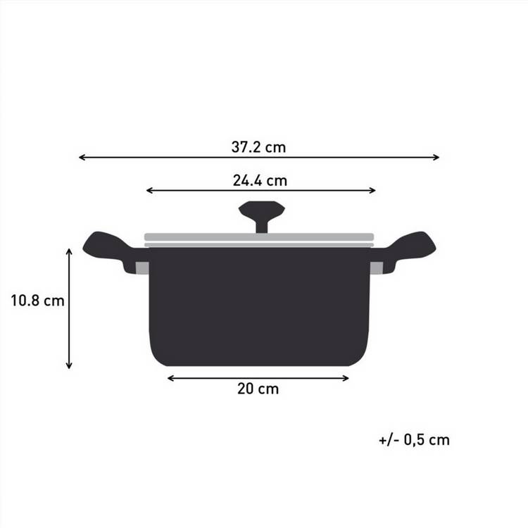 Tefal Titanium Force non-stick stewpot 24cm, imported from the UK