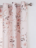Catherine Lansfield pink floral eyelet curtains 168x183cm, imported from the UK