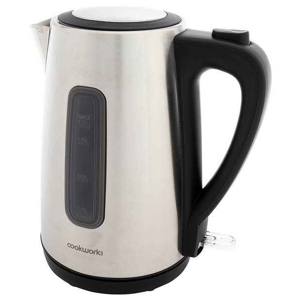 Cookworks jug kettle 1.7L silver, imported from the UK