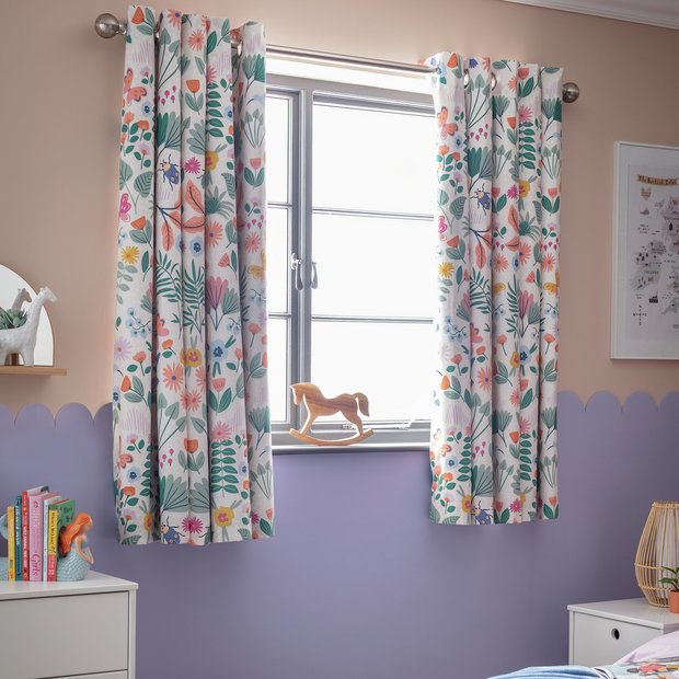 Habitat kids blackout curtains floral print 168x137cm, imported from the UK