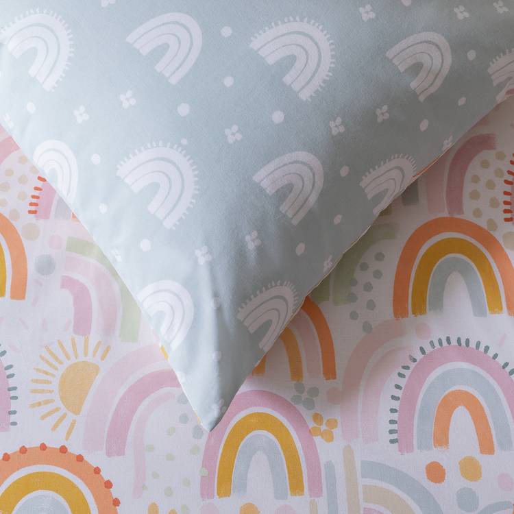 Habitat pastel rainbow reversible bedding set single, UK version
