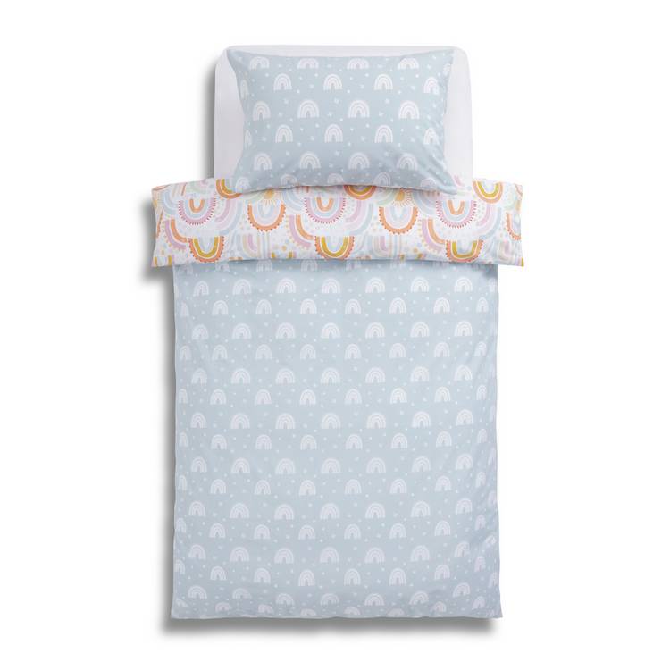 Habitat pastel rainbow reversible bedding set single, UK version