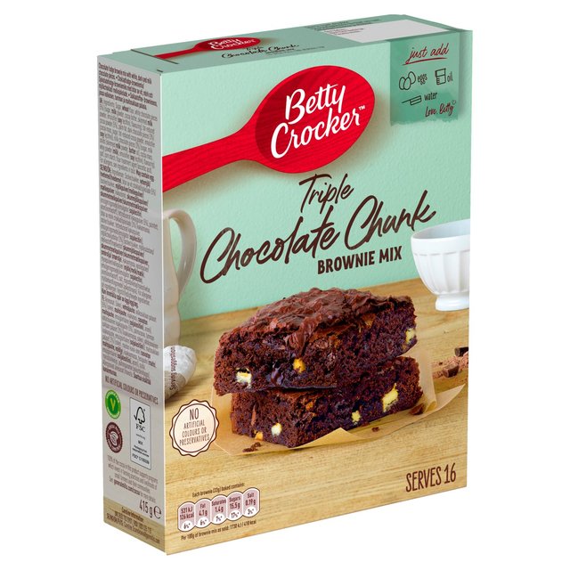 Betty Crocker Triple Chocolate Chunk Brownie Mix   415g GOODS M&S   