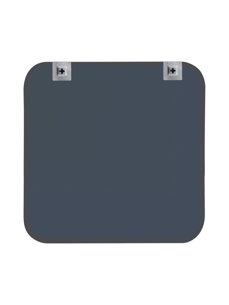 Showerdrape black Shoreditch square metal framed bathroom mirror 40x40cm (British brand)